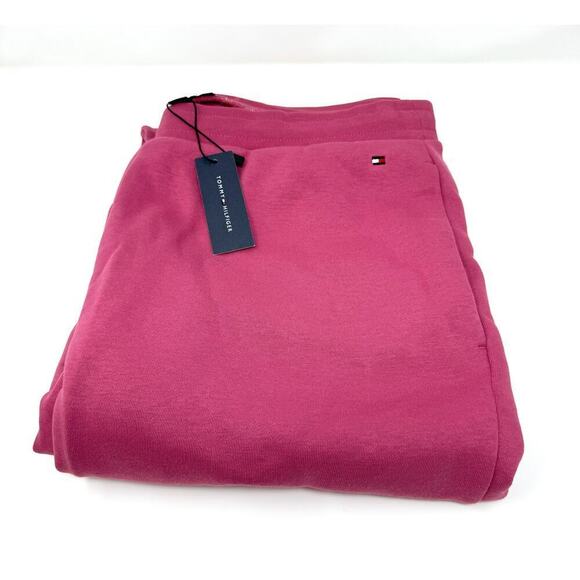 Tommy Hilfiger Women's Relaxed Fit, Solid Sweatpants, Coral, Size L - Picture 4 of 8